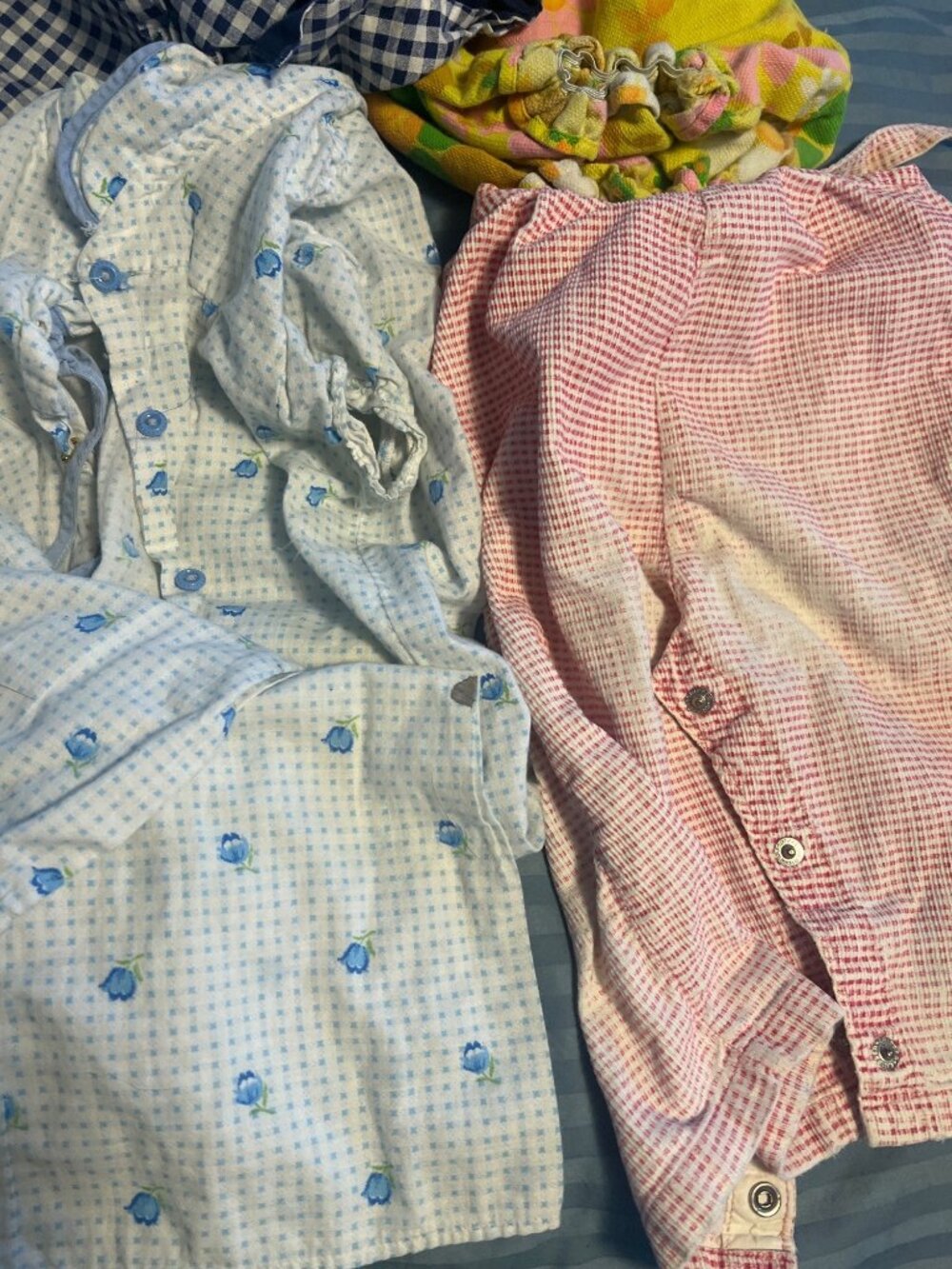 Vintage Childrens Clothing Lot - Mixed Patterns Colors & Styles   50s 60s  Girls - Picture 7 of 8